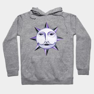 Purple Sun face Hoodie